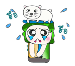 .... Mr. Tamura and cat... sticker #14042483