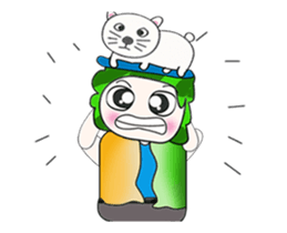 .... Mr. Tamura and cat... sticker #14042487