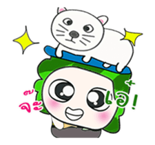 .... Mr. Tamura and cat... sticker #14042496