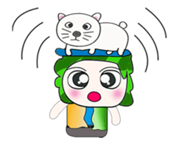 .... Mr. Tamura and cat... sticker #14042498