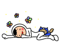 Friends playing with costumes sticker #14043367