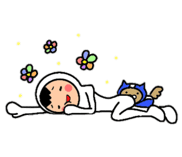 Friends playing with costumes sticker #14043367