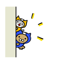 Friends playing with costumes sticker #14043369