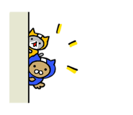 Friends playing with costumes sticker #14043369