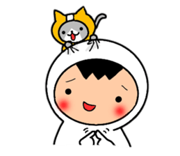 Friends playing with costumes sticker #14043370