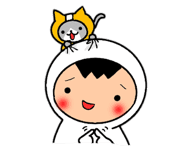 Friends playing with costumes sticker #14043370