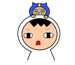 Friends playing with costumes sticker #14043375