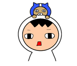 Friends playing with costumes sticker #14043375