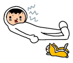 Friends playing with costumes sticker #14043385