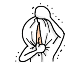 Friends playing with costumes sticker #14043386