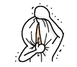 Friends playing with costumes sticker #14043386