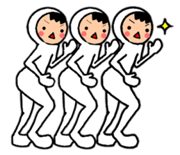 Friends playing with costumes sticker #14043387