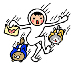 Friends playing with costumes sticker #14043389