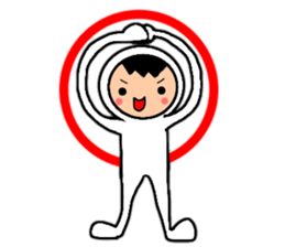 Friends playing with costumes sticker #14043390