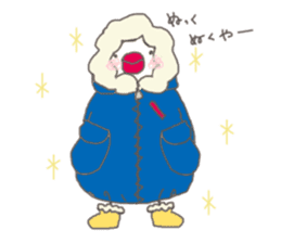 white Java sparrow (event of winter) sticker #14043549