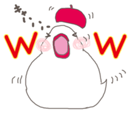 white Java sparrow (event of winter) sticker #14043556