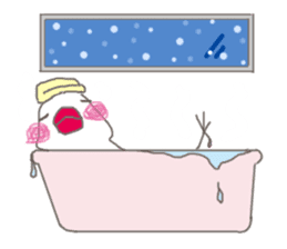 white Java sparrow (event of winter) sticker #14043557