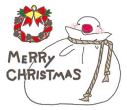 white Java sparrow (event of winter) sticker #14043560