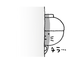 O gato que estava coberto com uma tigela sticker #14043596