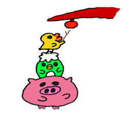 Akibun and friends sticker #14045598