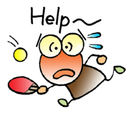 Let 's play ping - pong sticker #14045899