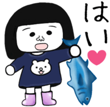 Bear and housewife sticker #14046040