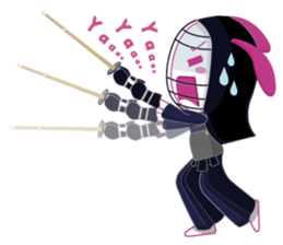 Genki usagi, Kendo rabbit 3 sticker #14046944