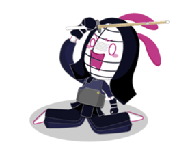 Genki usagi, Kendo rabbit 3 sticker #14046946