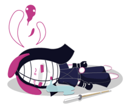 Genki usagi, Kendo rabbit 3 sticker #14046948