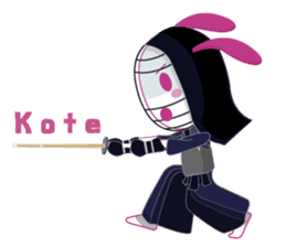 Genki usagi, Kendo rabbit 3 sticker #14046951