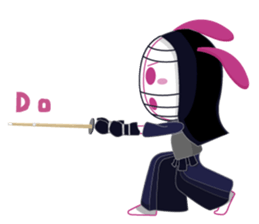 Genki usagi, Kendo rabbit 3 sticker #14046952