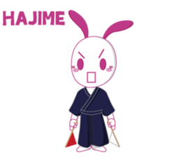 Genki usagi, Kendo rabbit 3 sticker #14046962