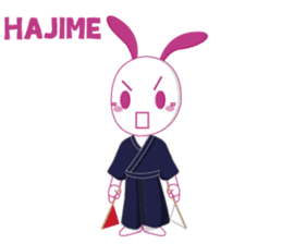Genki usagi, Kendo rabbit 3 sticker #14046962