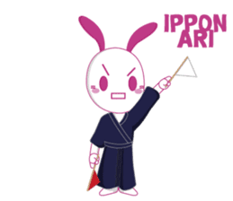 Genki usagi, Kendo rabbit 3 sticker #14046964