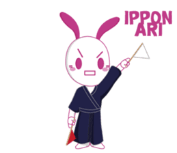 Genki usagi, Kendo rabbit 3 sticker #14046964