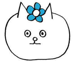 Flower cat Sticker sticker #14048526