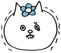Flower cat Sticker sticker #14048535