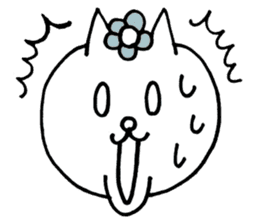 Flower cat Sticker sticker #14048542