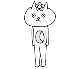 Flower cat Sticker sticker #14048551