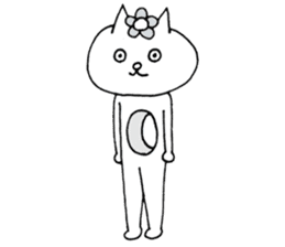 Flower cat Sticker sticker #14048551