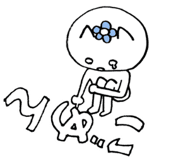 Flower cat Sticker sticker #14048563