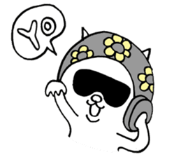 Flower cat Sticker sticker #14048565