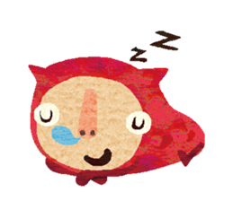 Red little monster! sticker #14050172