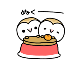 Mamefuku of barn owl7 sticker #14050922