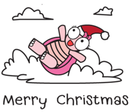 Pink Turtle : Happy New Year sticker #14051351