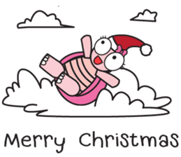 Pink Turtle : Happy New Year sticker #14051351