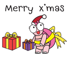 Pink Turtle : Happy New Year sticker #14051352