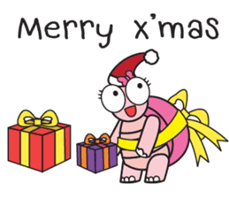 Pink Turtle : Happy New Year sticker #14051352