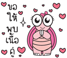 Pink Turtle : Happy New Year sticker #14051369