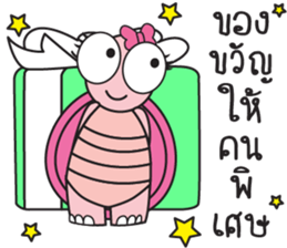 Pink Turtle : Happy New Year sticker #14051380